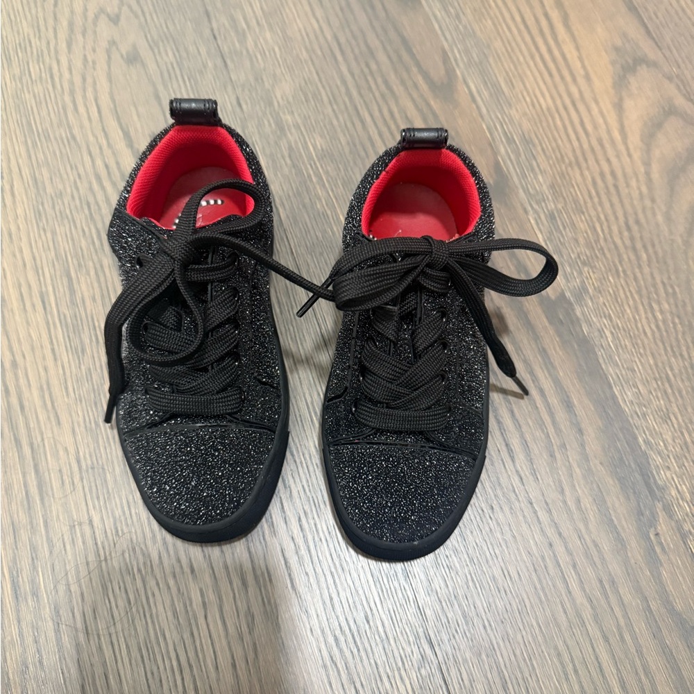 Christian Louboutin Black Sneakers with Red Accents